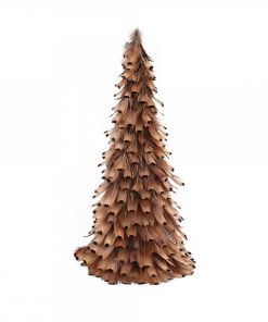 Xmas Stylitza rust feather deco tree S - PTMD